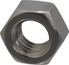 Value Collection - 7/16-14 UNC Stainless Steel Right Hand Hex Nut - 11/16" Across Flats, 3/8" High, Uncoated - Apex Tool & Supply