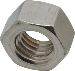 Value Collection - 1/2-13 UNC Stainless Steel Right Hand Hex Nut - 3/4" Across Flats, 7/16" High, Uncoated - Apex Tool & Supply