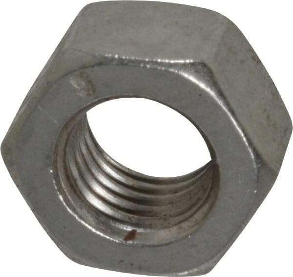Value Collection - 5/16-24 UNF Stainless Steel Right Hand Hex Nut - 1/2" Across Flats, 17/64" High, Uncoated - Apex Tool & Supply