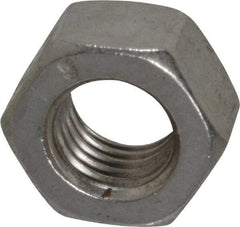Value Collection - 5/16-24 UNF Stainless Steel Right Hand Hex Nut - 1/2" Across Flats, 17/64" High, Uncoated - Apex Tool & Supply