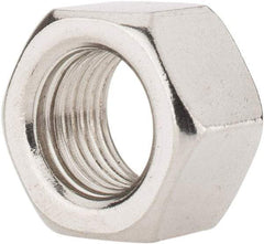 Value Collection - 1/2-20 UNF Stainless Steel Right Hand Hex Nut - 3/4" Across Flats, 7/16" High, Uncoated - Apex Tool & Supply