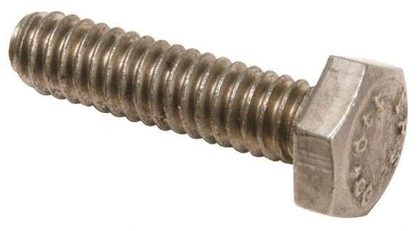 Value Collection - 3/8-16 UNC, 2-3/4" Length Under Head Hex Head Cap Screw - Fully Threaded, Grade 18-8 Stainless Steel, Uncoated, 9/16" Hex - Apex Tool & Supply