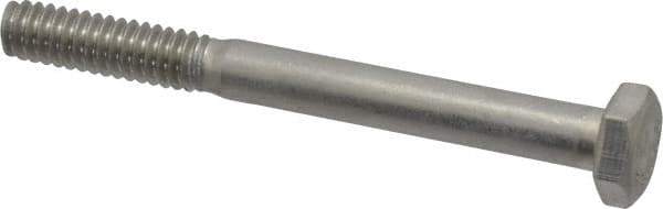 Value Collection - 1/4-20 UNC, 2-1/2" Length Under Head Hex Head Cap Screw - Grade 18-8 Stainless Steel, 7/16" Hex - Apex Tool & Supply