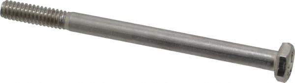 Value Collection - 1/4-20 UNC, 3-1/2" Length Under Head Hex Head Cap Screw - Grade 18-8 Stainless Steel, 7/16" Hex - Apex Tool & Supply