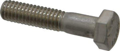 Value Collection - 5/16-18 UNC, 1-1/2" Length Under Head Hex Head Cap Screw - Grade 18-8 Stainless Steel, 1/2" Hex - Apex Tool & Supply