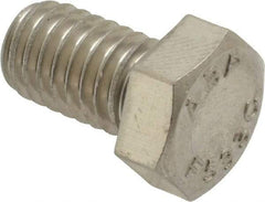 Value Collection - 3/8-16 UNC, 5/8" Length Under Head Hex Head Cap Screw - Grade 18-8 Stainless Steel, 9/16" Hex - Apex Tool & Supply