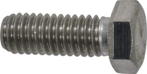 Value Collection - 3/8-16 UNC, 1" Length Under Head Hex Head Cap Screw - Grade 18-8 Stainless Steel, 9/16" Hex - Apex Tool & Supply