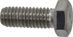 Value Collection - 3/8-16 UNC, 1" Length Under Head Hex Head Cap Screw - Grade 18-8 Stainless Steel, 9/16" Hex - Apex Tool & Supply