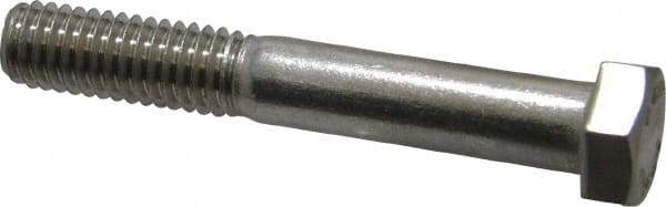 Value Collection - 3/8-16 UNC, 2-1/2" Length Under Head Hex Head Cap Screw - Grade 18-8 Stainless Steel, 9/16" Hex - Apex Tool & Supply