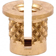 E-Z LOK - Press Fit Threaded Inserts Type: Flanged For Material Type: Plastic - Apex Tool & Supply