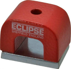 Eclipse - 1 Hole, 3/16" Hole Diam, 51/64" Overall Width, 1-3/16" Deep, 51/64" High, Alnico Power Magnets - 0.3" Pole Width, 550°C Max Operating Temp, Grade 5 Alnico - Apex Tool & Supply