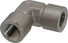 Ham-Let - 1/4" Grade 316 Stainless Steel Pipe 90° Female Elbow - FNPT x FNPT End Connections, 6,200 psi - Apex Tool & Supply