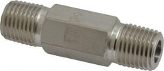 Ham-Let - 1/4" Grade 316 Stainless Steel Pipe Hex Nipple - MNPT End Connections, 7,500 psi - Apex Tool & Supply