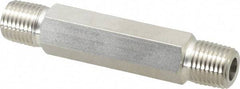 Ham-Let - 1/4" Grade 316 Stainless Steel Pipe Hex Nipple - MNPT End Connections, 7,500 psi - Apex Tool & Supply