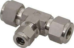 Ham-Let - 1/2 x 1/2 x 3/8" OD, Grade 316Stainless Steel Union Tee - Comp x Comp x Comp Ends - Apex Tool & Supply
