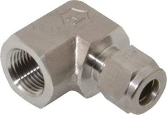 Ham-Let - 3/8" OD, Grade 316Stainless Steel Female Elbow - Comp x FNPT Ends - Apex Tool & Supply