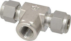 Ham-Let - 3/8" OD, Grade 316Stainless Steel Female Branch Tee - Comp x Comp x FNPT Ends - Apex Tool & Supply