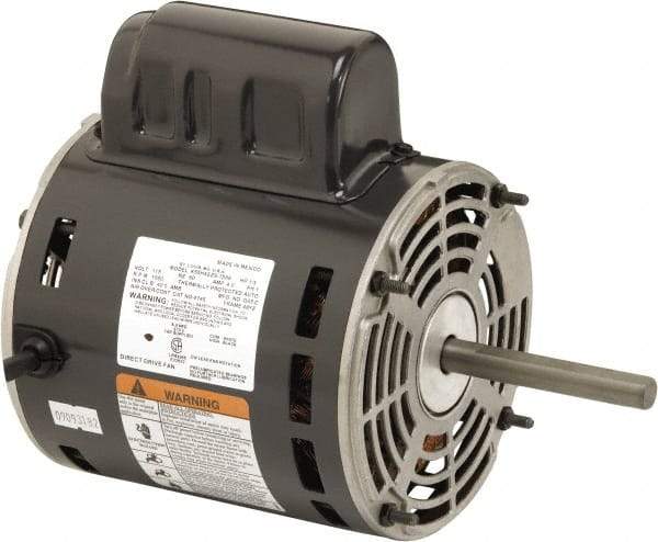 US Motors - 1/3 hp, ODP Enclosure, Auto Thermal Protection, 1,650 RPM, 115 Volt, 60 Hz, Industrial Electric AC/DC Motor - Size 48 Frame, Stud Mount, 1 Speed, Ball Bearings, 4.0 Full Load Amps, B Class Insulation, CW Lead End - Apex Tool & Supply