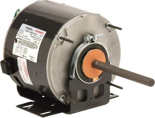 US Motors - 1/3 hp, ODP Enclosure, Auto Thermal Protection, 825 RPM, 208-230 Volt, 60 Hz, Industrial Electric AC/DC Motor - Size 48 Frame, Hub/Stud Mount, 1 Speed, Ball Bearings, 2.7 Full Load Amps, B Class Insulation, CCW Lead End Rev - Apex Tool & Supply