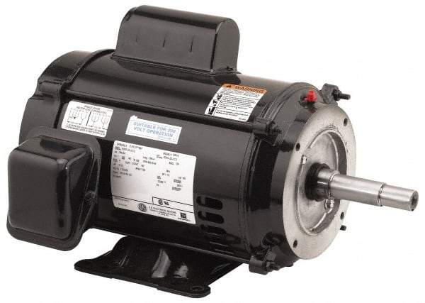 US Motors - 7-1/2 hp, ODP Enclosure, 3,480 RPM, 230 Volt, 60 Hz, Industrial Electric AC/DC Motor - Size 213 Frame, Horizontal-Footed Mount, 1 Speed, Ball Bearings, 30.4 Full Load Amps, F Class Insulation - Apex Tool & Supply