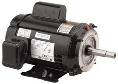 US Motors - 2 hp, ODP Enclosure, No Thermal Protection, 1,750 RPM, 115/208-230 Volt, 60 Hz, Industrial Electric AC/DC Motor - Size 182 Frame, C-Face/Base Mount, 1 Speed, Ball Bearings, 18.6/10.1-9.3 Full Load Amps, B Class Insulation, Reversible - Apex Tool & Supply