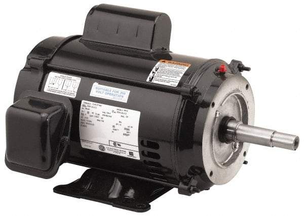 US Motors - 7-1/2 hp, ODP Enclosure, 1,730 RPM, 230 Volt, 60 Hz, Industrial Electric AC/DC Motor - Size 215 Frame, Horizontal-Footed Mount, 1 Speed, Ball Bearings, 35.6 Full Load Amps, F Class Insulation - Apex Tool & Supply
