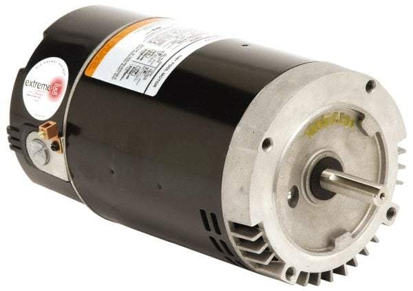 US Motors - 1.5 hp, ODP Enclosure, Auto Thermal Protection, 3,450 RPM, 115/230 Volt, 60 Hz, Industrial Electric AC/DC Motor - Size 56 Frame, C-Face Mount, 1 Speed, Ball Bearings, B Class Insulation, CW Lead End - Apex Tool & Supply