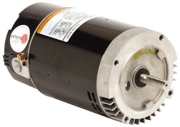 US Motors - 3/4 hp, ODP Enclosure, Auto Thermal Protection, 3,450 RPM, 115/230 Volt, 60 Hz, Industrial Electric AC/DC Motor - C-Face Mount, 1 Speed, Ball Bearings, B Class Insulation, CW Lead End - Apex Tool & Supply