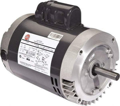 US Motors - 3 hp, ODP Enclosure, Auto Thermal Protection, 3,450 RPM, 208-230 Volt, 60 Hz, Industrial Electric AC/DC Motor - Size 56 Frame, C-Face Mount, 1 Speed, Ball Bearings, 14.0-12.8 Full Load Amps, B Class Insulation, Reversible - Apex Tool & Supply
