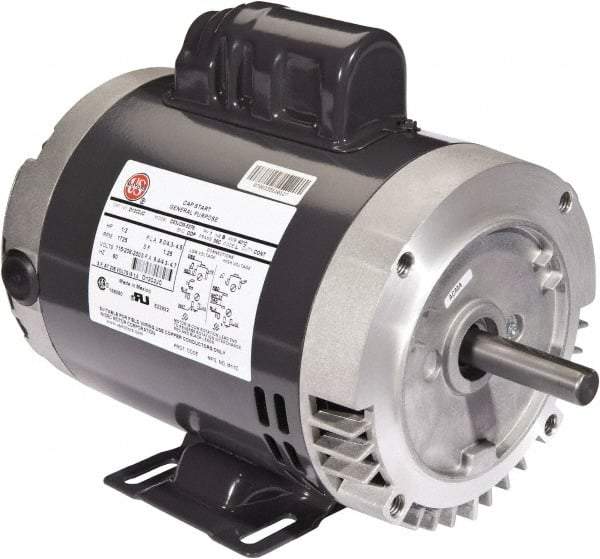US Motors - 1 hp, ODP Enclosure, Auto Thermal Protection, 1,725 RPM, 115/208-230 Volt, 60 Hz, Industrial Electric AC/DC Motor - Size 56 Frame, J-Face/Base Mount, 1 Speed, Ball Bearings, 15.2/7.7-7.6 Full Load Amps, B Class Insulation, CCW Drive End - Apex Tool & Supply