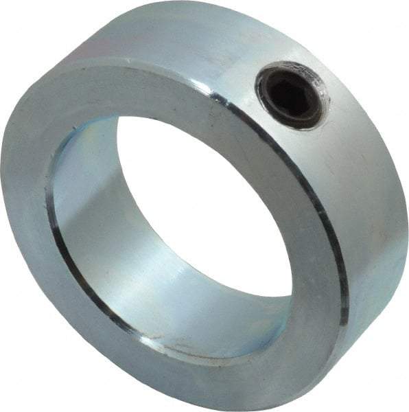 Climax Metal Products - 1-7/8" Bore, Steel, Set Screw Shaft Collar - 2-3/4" Outside Diam, 7/8" Wide - Apex Tool & Supply
