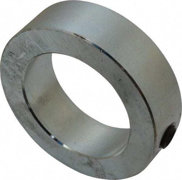 Climax Metal Products - 2-3/16" Bore, Steel, Set Screw Shaft Collar - 3-1/4" Outside Diam, 15/16" Wide - Apex Tool & Supply
