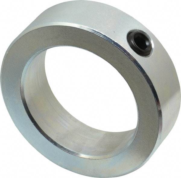 Climax Metal Products - 2-1/4" Bore, Steel, Set Screw Shaft Collar - 3-1/4" Outside Diam, 15/16" Wide - Apex Tool & Supply