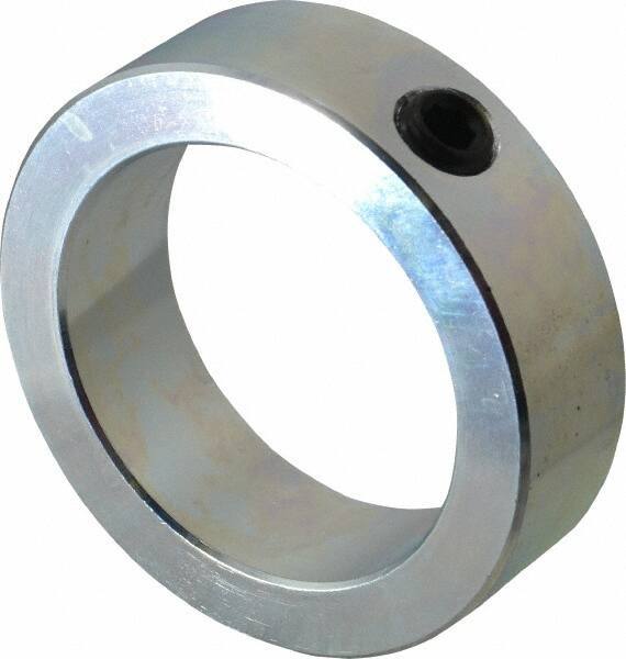 Climax Metal Products - 2-3/8" Bore, Steel, Set Screw Shaft Collar - 3-1/4" Outside Diam, 15/16" Wide - Apex Tool & Supply