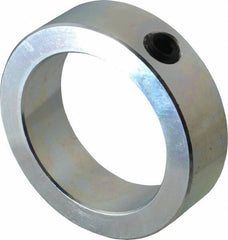 Climax Metal Products - 2-3/8" Bore, Steel, Set Screw Shaft Collar - 3-1/4" Outside Diam, 15/16" Wide - Apex Tool & Supply