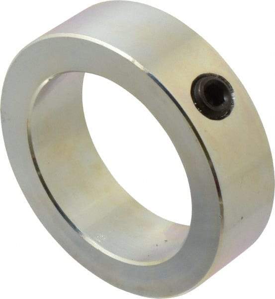 Climax Metal Products - 2-1/2" Bore, Steel, Set Screw Shaft Collar - 3-1/2" Outside Diam, 1" Wide - Apex Tool & Supply