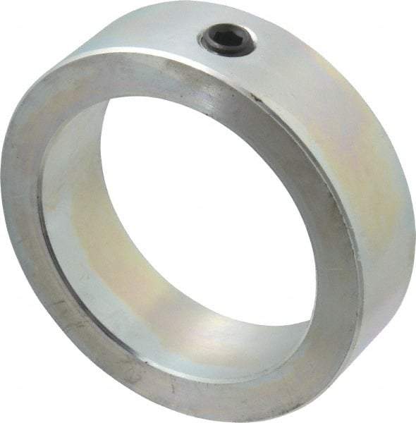 Climax Metal Products - 3" Bore, Steel, Set Screw Shaft Collar - 4" Outside Diam, 1-1/8" Wide - Apex Tool & Supply