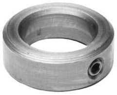 Climax Metal Products - 1-1/16" Bore, Stainless Steel, Set Screw Shaft Collar - 1-3/4" Outside Diam, 5/8" Wide - Apex Tool & Supply