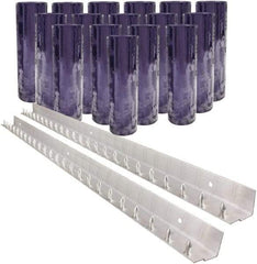 Aleco - 8' Door Width x 8' Door Height PVC Clear Ribbed Strip Door Kit - Clear - Apex Tool & Supply