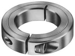 Climax Metal Products - 1-7/16" Bore, Stainless Steel, One Piece Clamp Collar - 2-1/4" Outside Diam, 9/16" Wide - Apex Tool & Supply