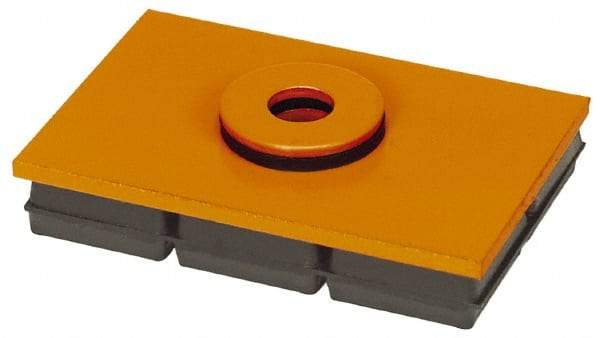 Mason Ind. - 8" Long x 8" Wide x 1" Thick, Neoprene & Steel, Machinery Leveling Pad & Mat - 3,200 Lb Max Load - Apex Tool & Supply