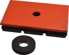 Mason Ind. - 6" Long x 4" Wide x 1" Thick, Neoprene & Steel, Machinery Leveling Pad & Mat - 1,200 Lb Max Load - Apex Tool & Supply
