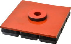 Mason Ind. - 6" Long x 6" Wide x 1" Thick, Neoprene & Steel, Machinery Leveling Pad & Mat - 1,800 Lb Max Load - Apex Tool & Supply