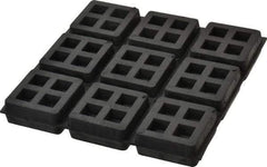 Mason Ind. - 6" Long x 6" Wide x 3/4" Thick, Rubber, Machinery Leveling Pad & Mat - Apex Tool & Supply