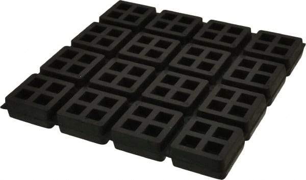 Mason Ind. - 8" Long x 8" Wide x 3/4" Thick, Rubber, Machinery Leveling Pad & Mat - Apex Tool & Supply