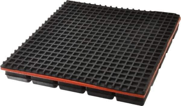Mason Ind. - 10" Long x 10" Wide x 1-1/4" Thick, Neoprene & Steel, Machinery Leveling Pad & Mat - 5,000 Lb Max Load - Apex Tool & Supply