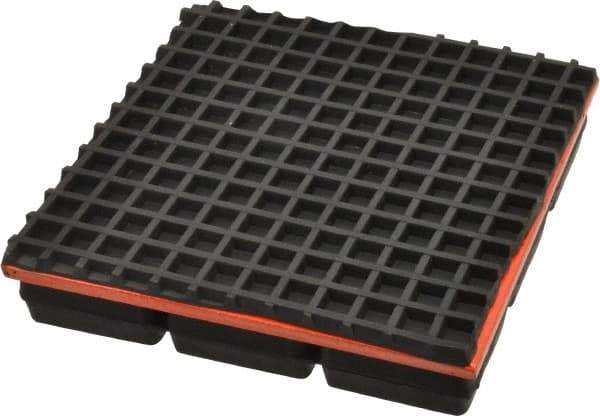 Mason Ind. - 6" Long x 6" Wide x 1-1/4" Thick, Neoprene & Steel, Machinery Leveling Pad & Mat - 1,800 Lb Max Load - Apex Tool & Supply