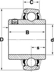 SKF - 1-3/4" ID x 3.3465" OD, 5,750 Lb Dynamic Capacity, Insert Bearing Insert Bearing - 0.8661" Race Width, 4,860 Lb Static Capacity - Apex Tool & Supply