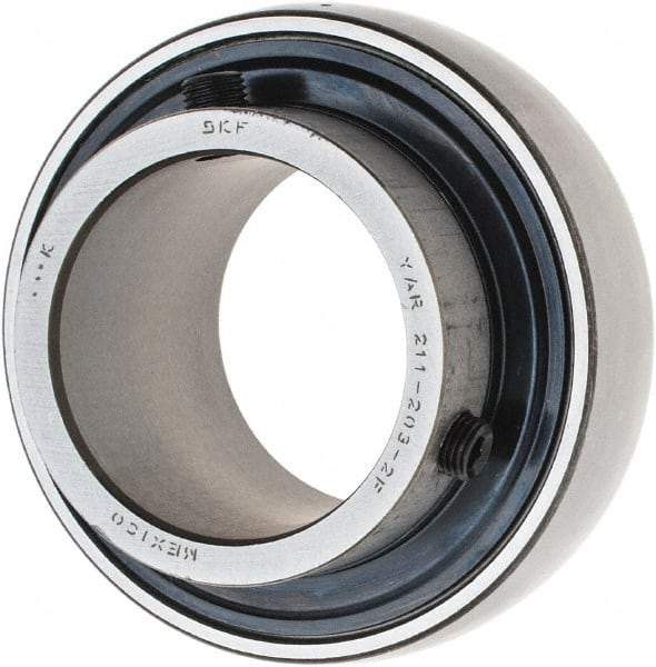 SKF - 2-3/16" ID x 3-15/16" OD, 7,540 Lb Dynamic Capacity, Insert Bearing Insert Bearing - 63/64" Race Width, 6,520 Lb Static Capacity - Apex Tool & Supply