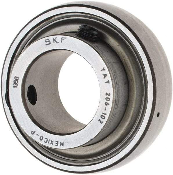 SKF - 1-1/8" ID x 2.4409" OD, 3,380 Lb Dynamic Capacity, Insert Bearing Insert Bearing - 0.7087" Race Width, 2,520 Lb Static Capacity - Apex Tool & Supply